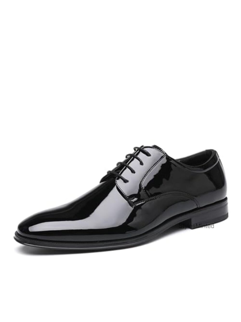 Mens Patent Leather Oxford Lace-Up Dress Shoes Formal Tuxedo